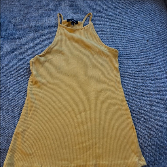 Yellow Ribbed Tank Top - Picture 1 of 2